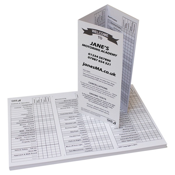 Trifold Personalized Appointment cards Black and White